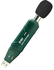 Sound level datalogger, 30 to 130 dB, ±1.4 dB, Extech 407760