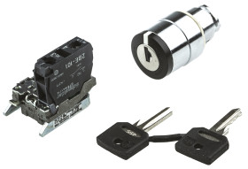 Wyłącznik kluczykowy IP65, 1NO 2-Way, -40 → +70°C