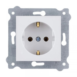 Gniazdo z uziemieniem Schuko 2P+E 250V 16A Biały 237/01 EXEN