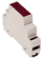 Z-105J-ABS-R Obudowa z tworzywa Z105, mocowana na szynę, wymiary: 65x90x17mm - szara, niepalna z filtrem czerwonym