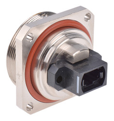 Adapter światłowodowy typ MPO, MTP Duplex Jeden tryb rozmiar 125μm Czarny, Metal Telegartner