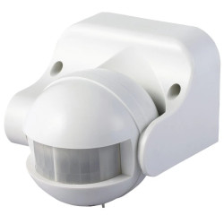 Czujnik ruchu / zmierzchu PIR zewnętrzny LED BIAŁY 180stopni