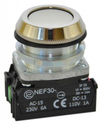 Przycisk sterowniczy 30mm biały 2Z z samopowrotem W0-NEF30-K 2X B