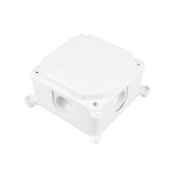 Puszka instalacyjna natynkowa 103x103x60 IP44 biała, dławica-D25 / LXPK-2P