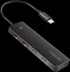 UA0412 USB 3.0 hub, 4-port, USB-C, slim