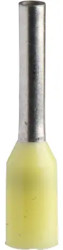 Insulated wire end ferrule, 6.0 mm², 20 mm long, DIN 46228-4, yellow, DZ5CE062D