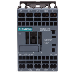 Stycznik 24 V dc Siemens styki: 3 5,5 kW 12 A 3NO Zacisk klatkowy 3RT2017-2BB41