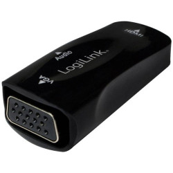 Logilink Cv0108 Adapter HDMI-VGA Black Monitor TV AV Adapters Audio &amp; Video