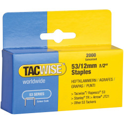 Tacwise 0337 53 Light-Duty Staples 12mm (Type JT21 A) Pack 2000