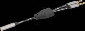 356121 Headset cable, 3.5 mm jack to 2x plug, 0.15 m