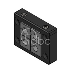 Rama przepustowa KEL-U-B, na 4 moduły KT małe, czarna, 54204