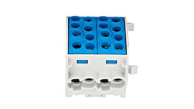 Zacisk Rozgałęźny 1-Bieg., 35 Mm2, Niebieski, 4 Wej.,4 Wyj.