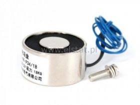 Elektromagnes trzymający 12V 18kg; 34x18mm