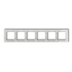 DECO Ramka uniwersalna sześciokrotna transparentna DECO Art - efekt szkła (ramka: transparentna spód: biały) transparentny 52-0