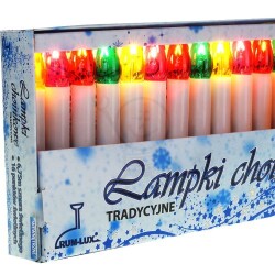 Komplet choinkowy KCH-5 biały 16PKT 5W Komplet choinkowy na żarówki kolorowe E10 15V 5W