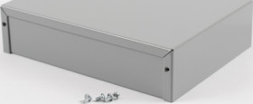 Aluminum enclosure, (L x W x H) 203 x 152 x 51 mm, gray (RAL 7046), IP32, 1411RR