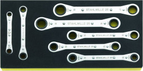 Stahlwille 96838751 TCS 25/7 Zestaw kluczy płasko-oczkowych z grzechotką Rozmiar klucza (metryczny) (tylko do tytułu) 8
