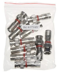 Wtyk BNC kompresyjny złącze 59G RedSteel na kabel CCTV RG59 YAP YAR K60 YWDX /opakowanie 10szt/