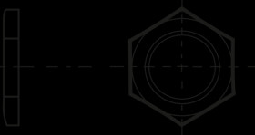 MUTTERN FUER CIP 20 M 10 Lock nut for potentiometer, black