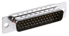 Złącze D-Sub 44-pinowe Męski Proste Montaż na panelu raster 2.29mm Złoto na niklu