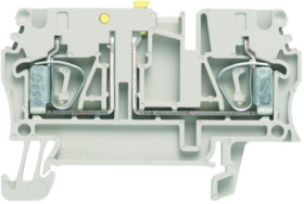 Disconnect/test-disconnect terminal block, spring balancer connection, 0.5-4.0 mm², 20 A, 6 kV, dark beige, 1831280000