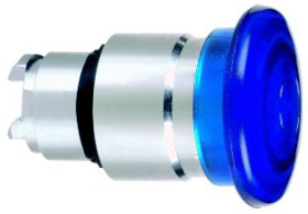 Napęd przycisku poświetlany grzybkowy O22 zatrzym. awar. nieb. O40 z blok. zinteg. LED ZB4BW663