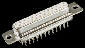 D-SUB socket, 25-pin, PCB design
