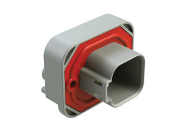 Złącze samochodowe 6-pinowe Amphenol Industrial 2-rzędowe Męski 13A AT Montaż na kołnierzu Złącze samochodowe