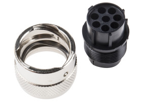 Złącze okrągłe 8-pinowe Standard Kabel Wtyk ITT Cannon Żeńskie IP65 Trident Ringlock
