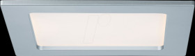 92080 Quality LED recessed panel, 12 W, 2700 K, square, matt chrome