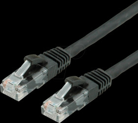 21991460 Patch cable Cat. 6a, UTP, black, 0.5 m