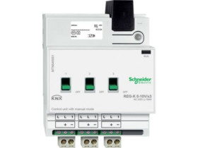 KNX Sterownik 0-10 V REG-K 3-kr. 230 V 16 A jasnoszary z uruchomieniem ręcznym MTN646991 SCHNEIDER ELECTRIC