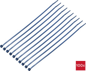 TRU COMPONENTS TC-12533348 Opaska kablowa 203 mm 2.5 mm niebieski Wykrywalny metal 100 szt.