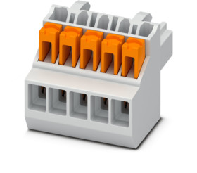 Socket, 5 pole, pitch 3.5 mm, straight, gray, 1102114