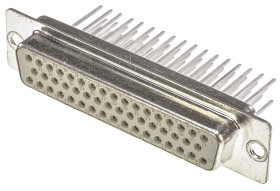 Złącze D-Sub 50-pinowe Żeński Proste Montaż na panelu raster 2.76mm Złoto na niklu