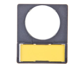 Szyld opisowy 48x24mm czarny 16mm prostokątny ZB6YD21