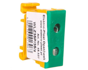 Blok rozdzielczy-odgałęźny 1-polowy AL/CU 2,5-35mm2 żółto-zielony montaż płaski i na szynę TH WLZ35P/35/z 48.537