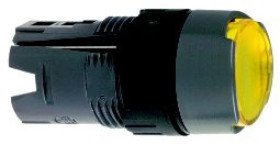 Napęd przycisku podśw., O 16, żółta, kryta z sam. powr. 12...24V ZB6AW5