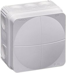 Skrzynka przyłączeniowa Wiska Combi 108/leer, IP66, (D x S x W) 76 x 76 x 51 mm, szaro-biały (ral 7035), 1 szt.