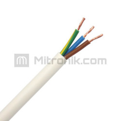 PRZEWÓD OMY 3x0,75/H03VV-F 300V BIAŁY