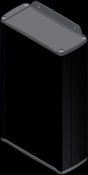 Aluminum Profile enclosure, (L x W x H) 175 x 106 x 46 mm, black (RAL 9004), IP54, TEKAL 33-E.29