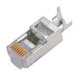 Złącze Ethernet Męski Złącze RJ45 Montaż powierzchniowy Cat6a L-Com, proste 1-żyłowe