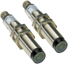 Czujniki fotoelektryczne cylindryczny SICK Przełącznik światła/światła ciemnego, PNP zakres 0 → 60 m. Światło