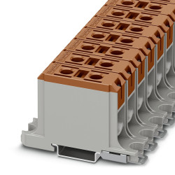 Kostka zaciskowa na szynie DIN Phoenix Contact poziomy: Pojedynczy 1/0AWGŚruba UBAL 145A 1 kV