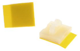 Spinka do kabli Samoprzylepny 9.5 x 9.5 x 4mm materiał: Nylon 66 Naturalny Zacisk kablowy