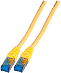 Patch cable, RJ45 plug, straight to RJ45 plug, straight, Cat 6A, S/FTP, LSZH, 10 m, yellow, IPK-6A-U-TPE-GE-1000