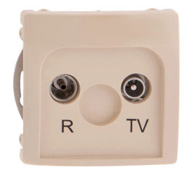 Simon Basic Gniazdo antenowe RD/TV końcowe separowane beżowe BMZAR1/1.01/12