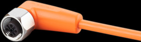 Sensor actuator cable, M12 cable socket, angled, A to open end, 5 pole, 35 m, PVC, orange, 4 A, EVT442