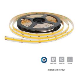 Taśma LED COB cyfrowa biała neutralna 4000K 24V 12W/m WS8211 IP20 rolka 5m