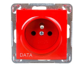 IMPRESJA Gniazdo pojedyncze z/u DATA czerwone GP-1YZD/m/00